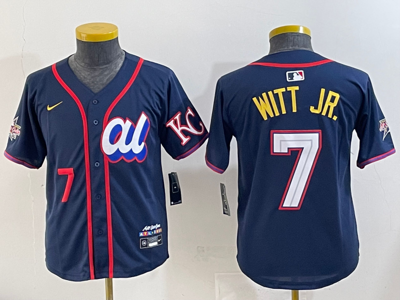Youth Kansas City Royals #7 Witt Jr Nike MLB All Strar Jersey style 003
